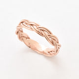 Braided Silver Band - Stackable Braided Ring - Vintage Braided Band