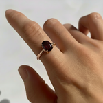 Rose Gold Garnet Ring - Elegant Pink Garnet Jewelry - Perfect for daily wear and special celebrations.