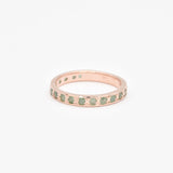 Natural Emerald Ring made in Rose Gold Vermeil with Round Natural Green Emerald in Channel-Set setting, May Birthstone gift idea, symbolizes growth, harmony, and deep emotional healing, ideal for everyday wear and perfect for birthday gifting and special occasions.
