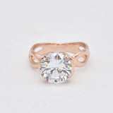 Created CZ Diamond Ring - Solitaire Diamond Gold Ring - Round Diamond Ring