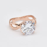 Rose Gold Diamond Ring - Diamond Engagement Ring - Sparkly Bridal Ring