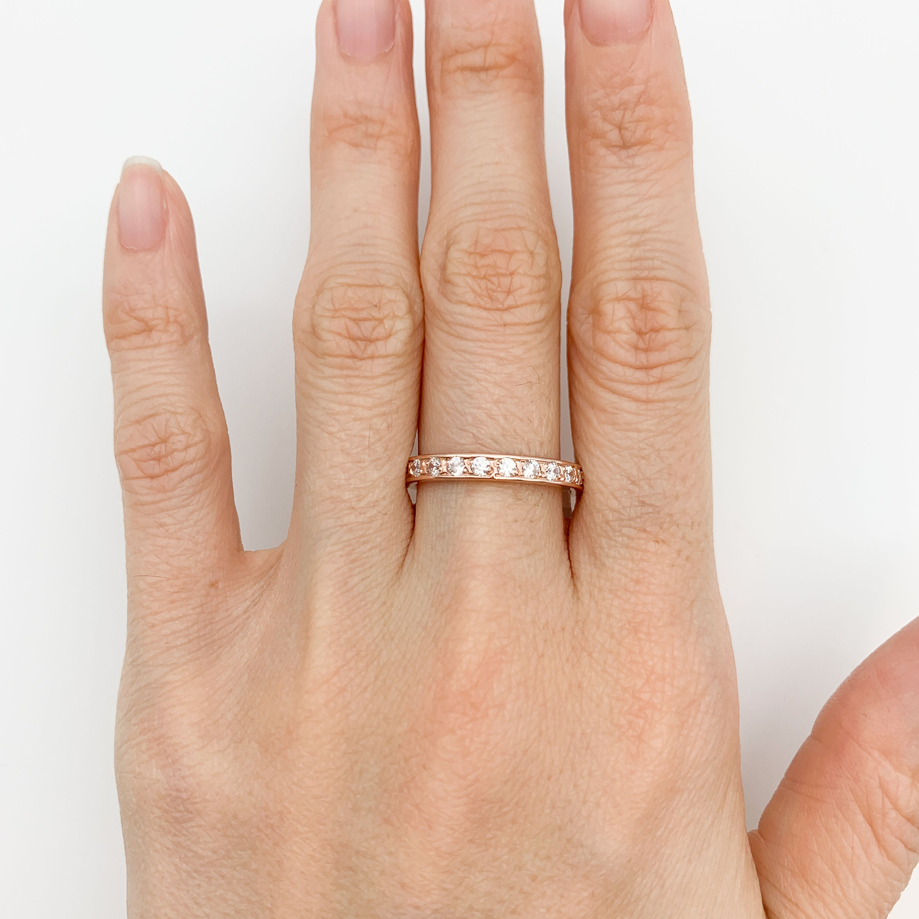 Diamond Ring, Created Diamond, Full Eternity Ring, Diamond Band, Vintage Band, Silver Band, Wedding Band, Vintage Wedding Ring, Solid Silver(1)