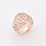Silver Ohm Ring - Vintage Om Ring - Chunky Signet Ring