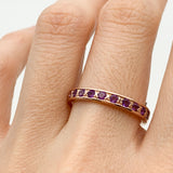 Amethyst Ring, Natural Amethyst, February Ring, Full Eternity Band, Amethyst Band, February Birthstone, Eternity Vintage Ring, Eternity Ring(1)