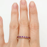 Amethyst Ring, Natural Amethyst, February Ring, Full Eternity Band, Amethyst Band, February Birthstone, Eternity Vintage Ring, Eternity Ring(1)