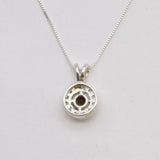 Smoky Topaz Necklace - Real Topaz Necklace - Dainty Round Pendant