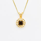 2429-P-nSTT: Gold Vermeil 18k Natural Smoky Topaz