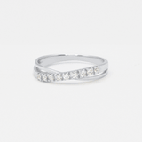 Rose Gold Diamond Ring - Gold Intertwine Ring - Rose Gold Criss Cross Ring