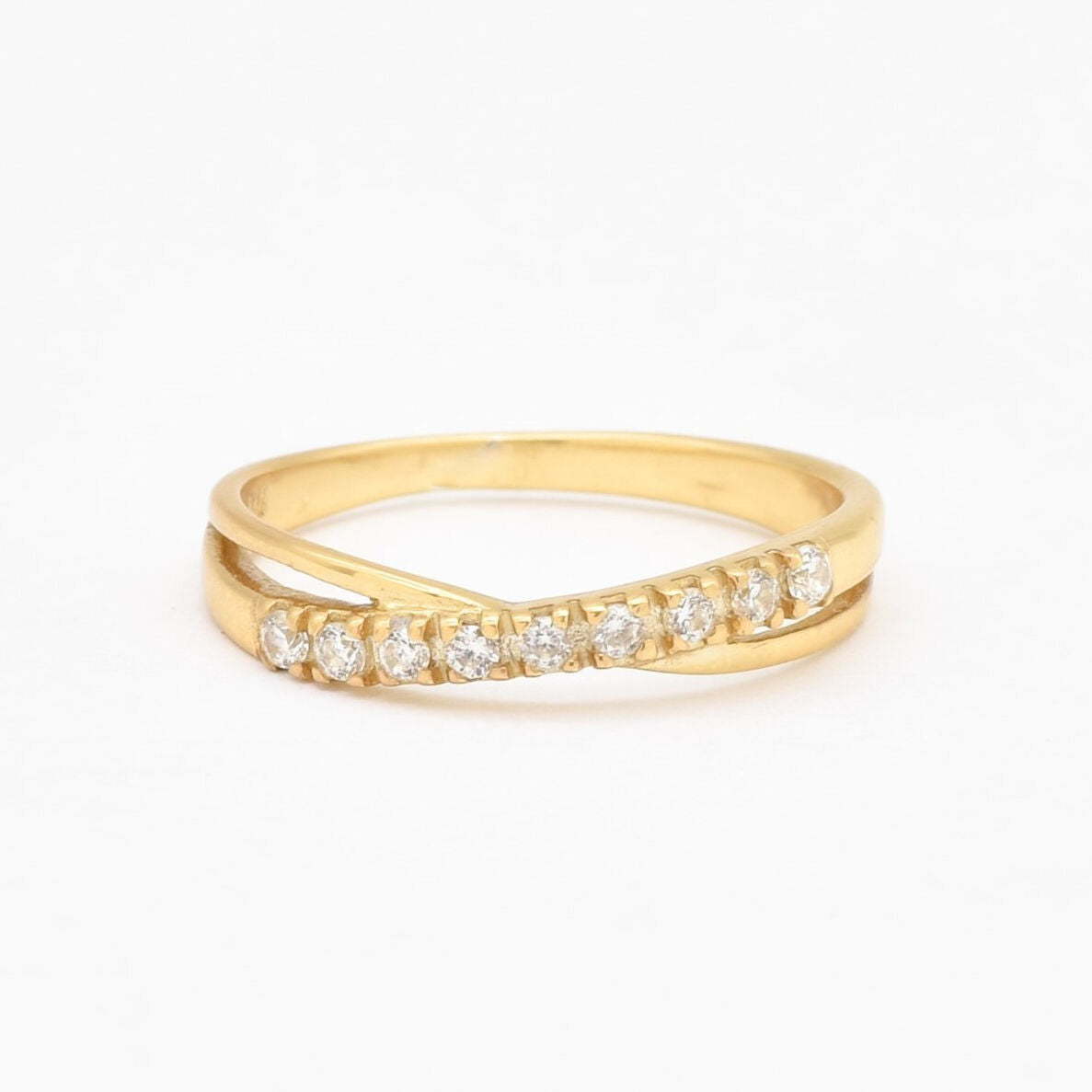 VR2020CZS-R-cCCZ: Gold Vermeil 18k Created Diamond