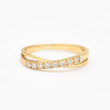 Minimalist Diamond Ring - Diamond Eternity Ring - Stackable Silver Band