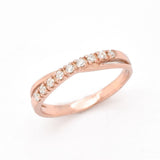 Minimalist Diamond Ring - Diamond Eternity Ring - Stackable Silver Band