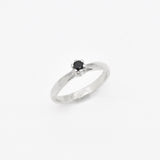 Gold Onyx Ring - Dainty Black Ring - Onyx Solitaire Ring