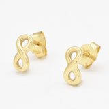 Silver Infinity Earrings - Dainty Silver Studs - Minimalist Infinity Studs