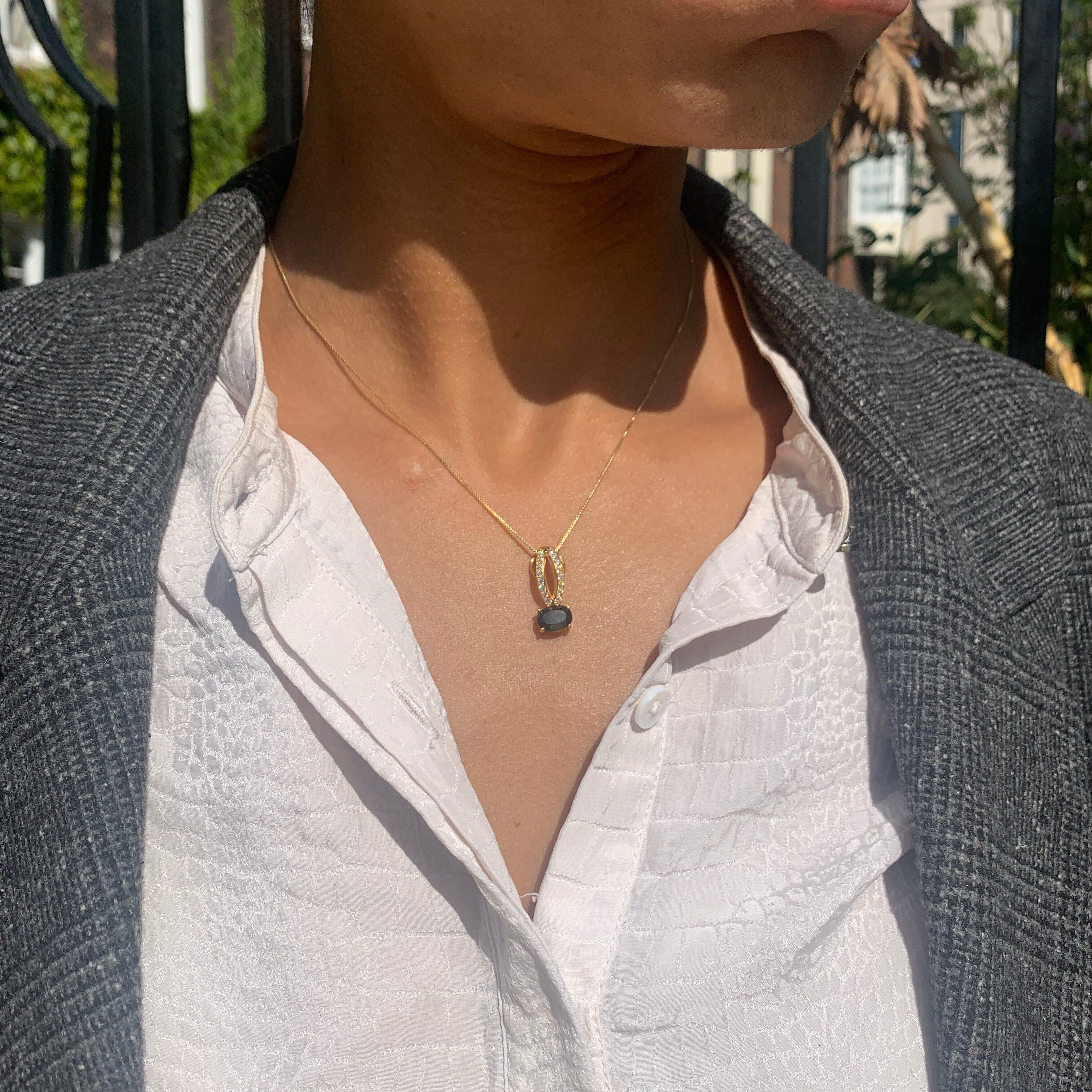 2510-P-nONY: Gold Vermeil 925 Natural Onyx