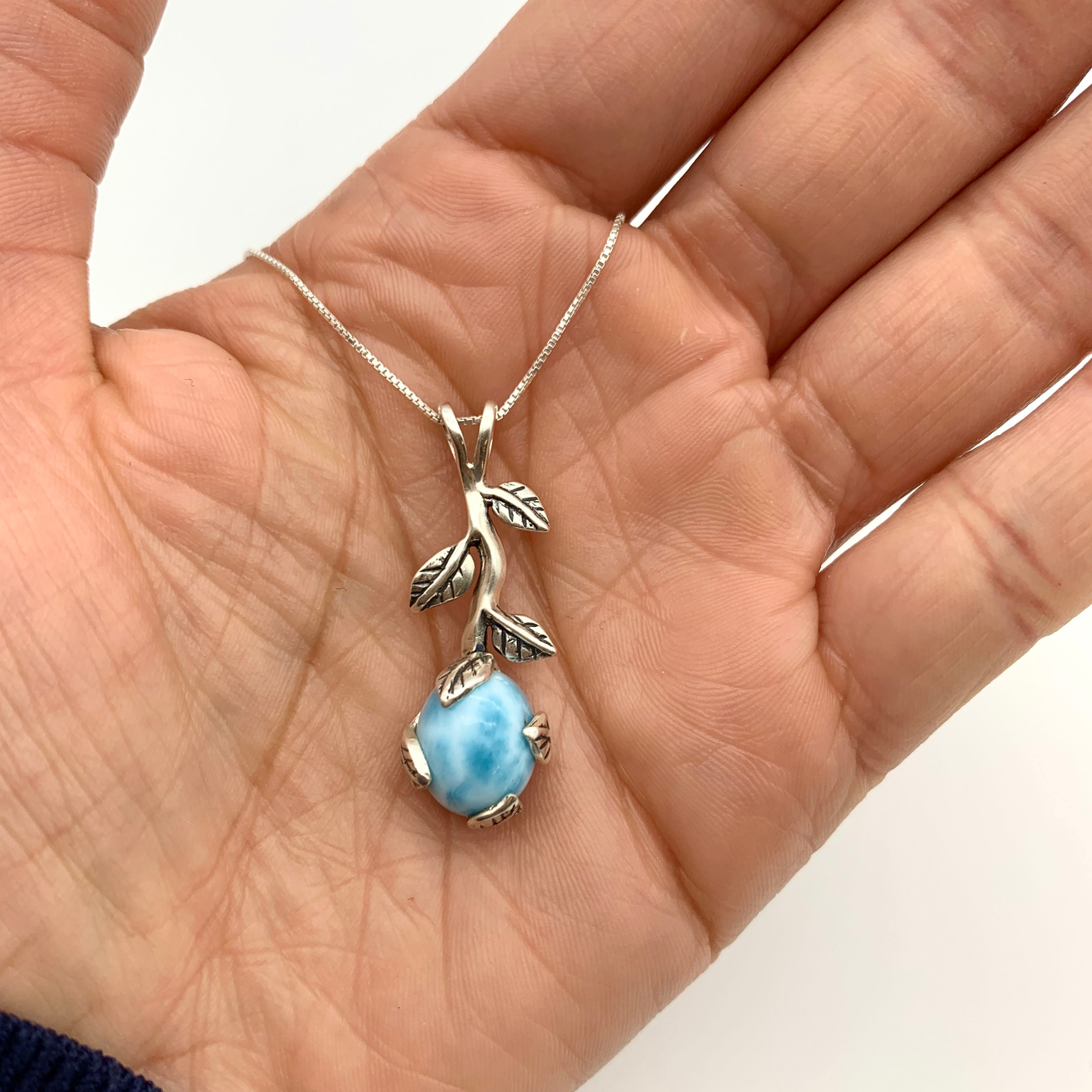 2848-1-P-nLAR: Sterling Silver Natural Larimar