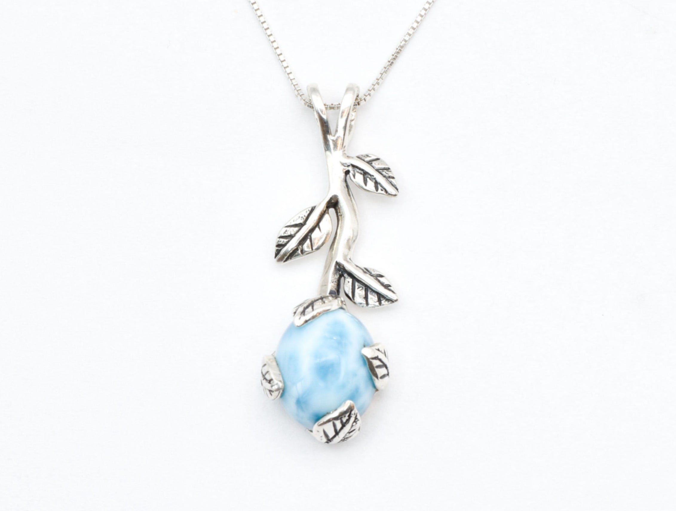 2848-1-P-nLAR: Sterling Silver Natural Larimar