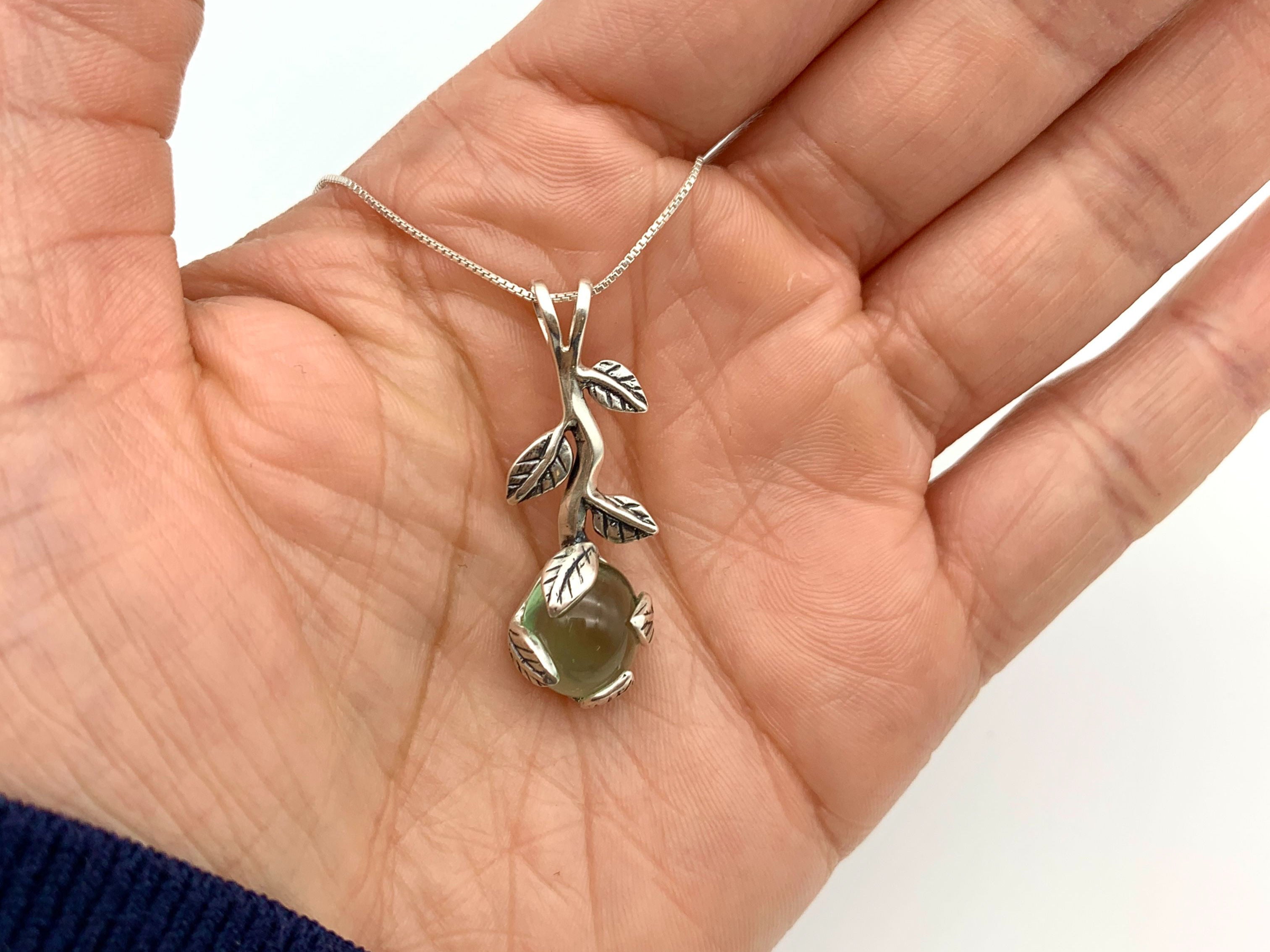 2848-P-nCHR: Sterling Silver 925 Natural Chrysoprase