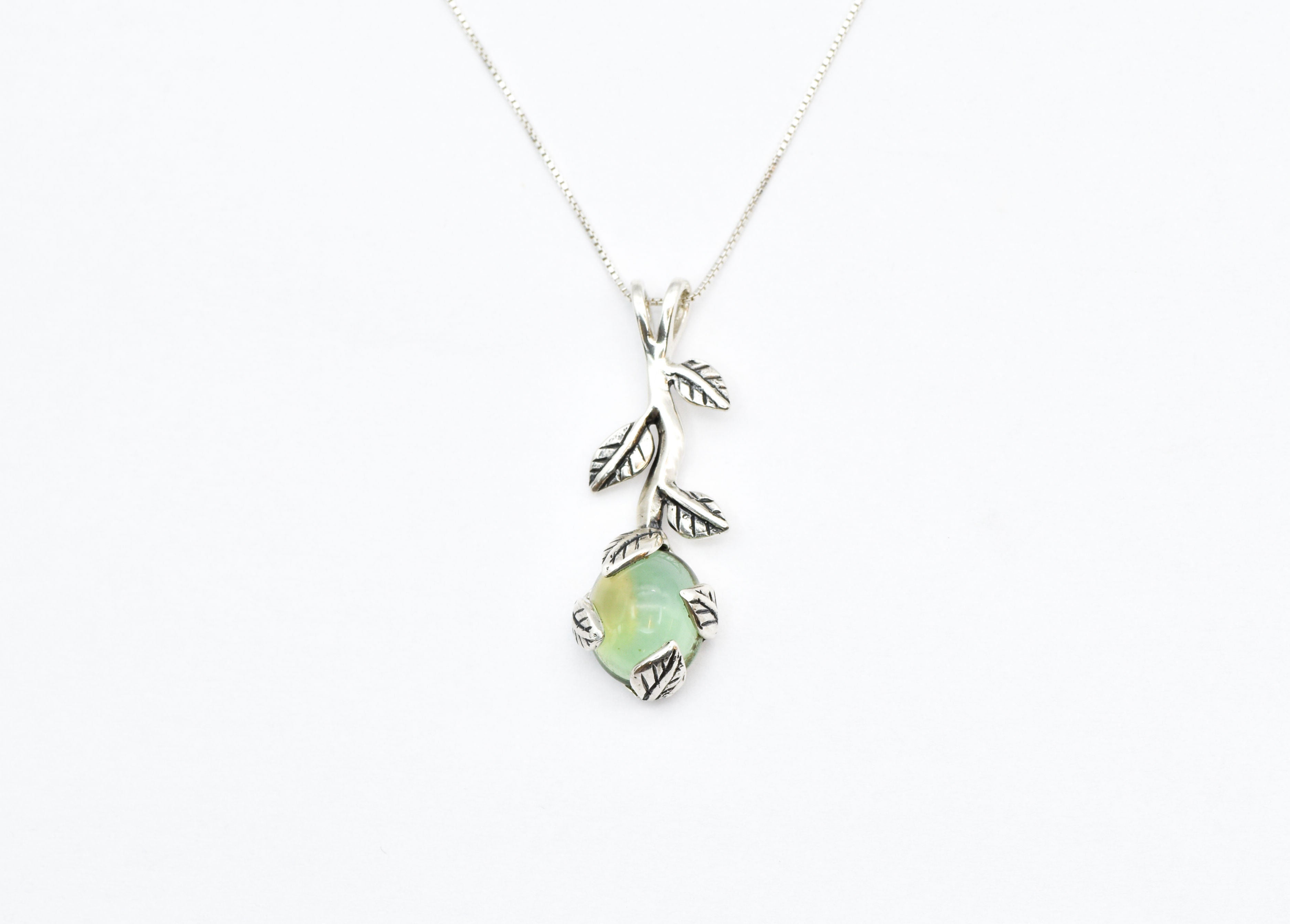 2848-P-nCHR: Sterling Silver 925 Natural Chrysoprase