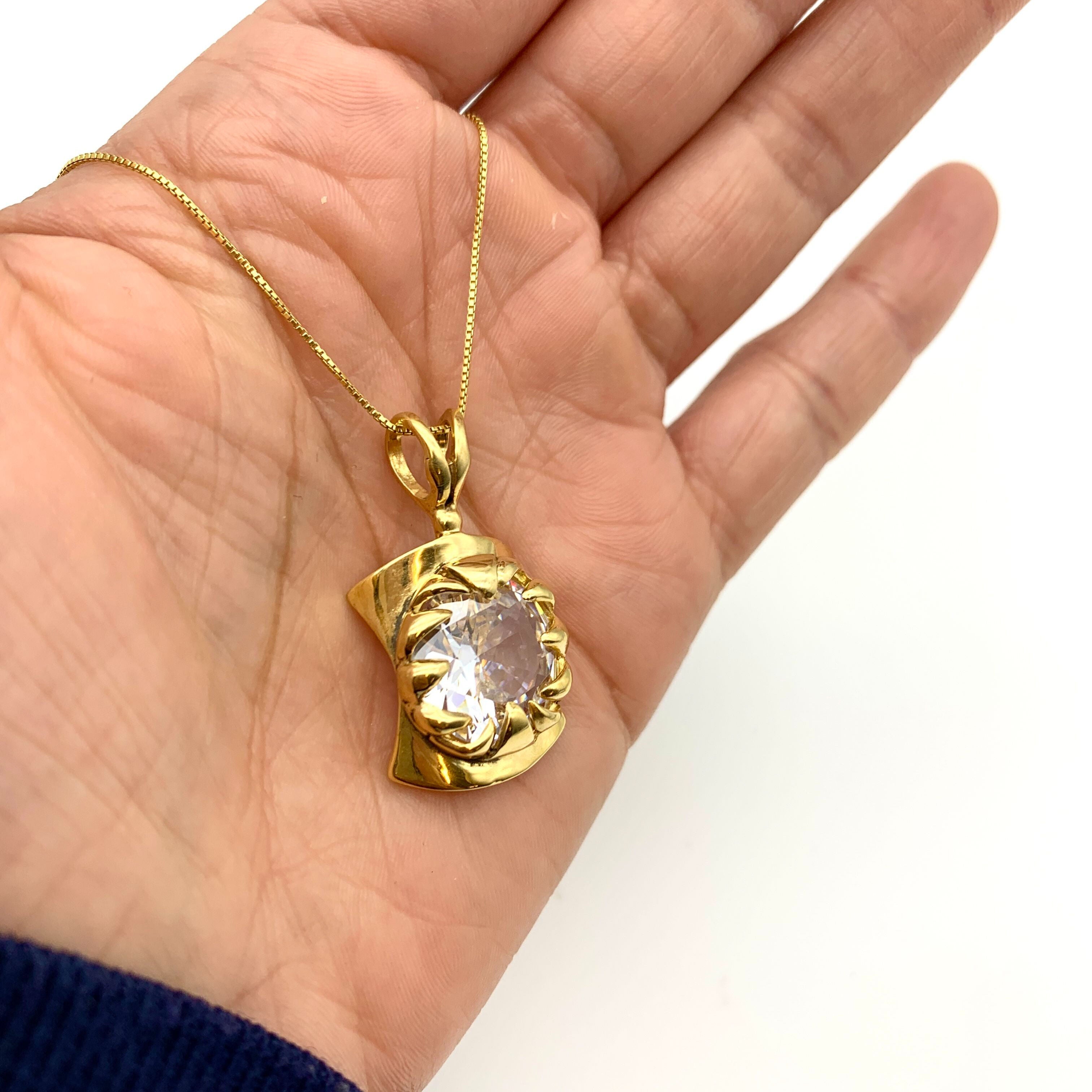 2536-P-cCZZ: Gold Vermeil 18k