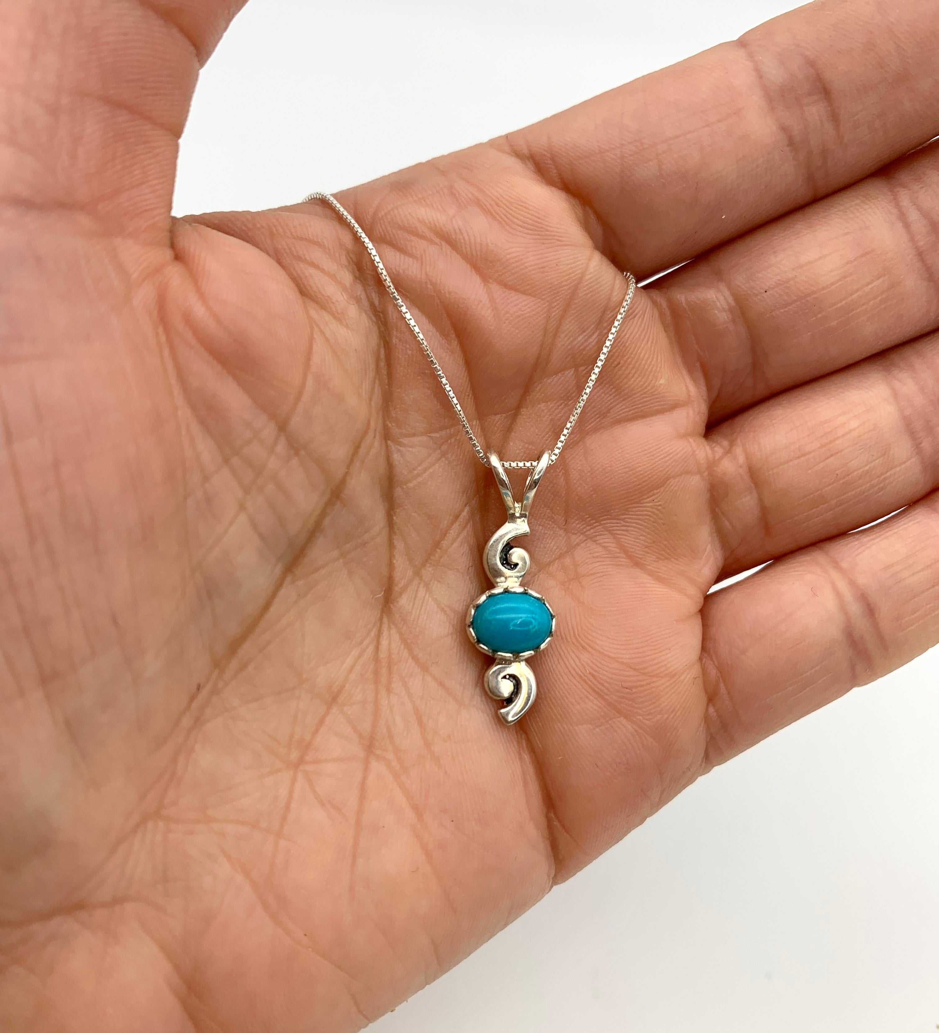 2322-P-nTUR: Sterling Silver 925 Natural Turquoise