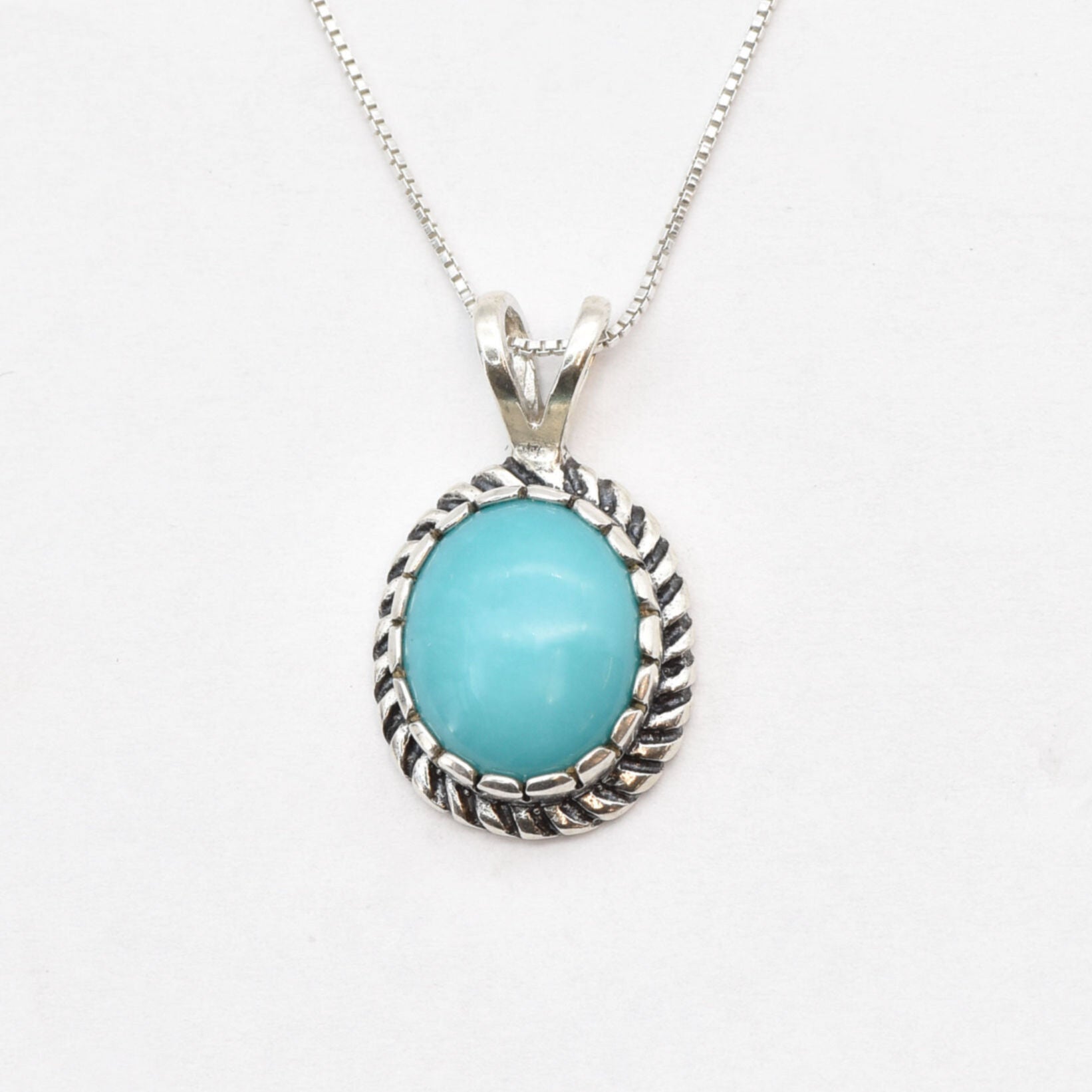 2350-1-P-nTUR: Sterling Silver 925 Natural Turquoise