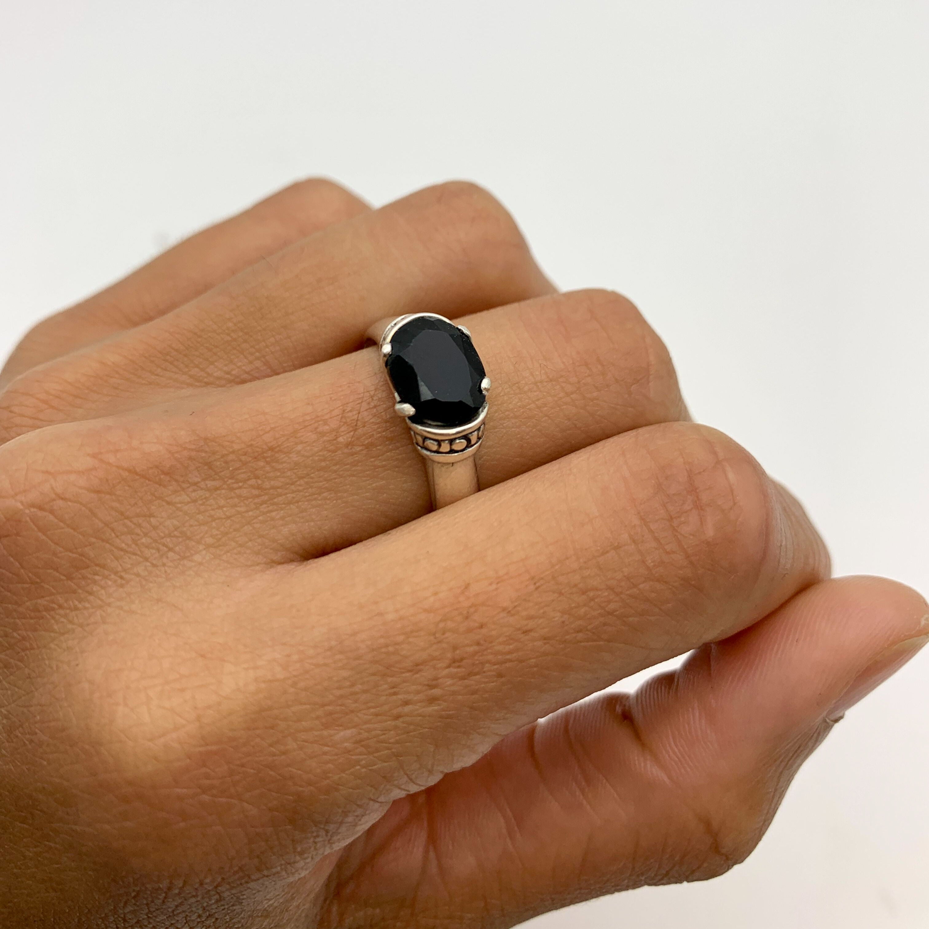 2183-R-nONY: Sterling Silver 925 Natural Onyx