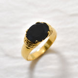 Black Onyx Ring - Natural Onyx Ring - Vintage Onyx Ring