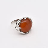 Carnelian Ring - Boho Statement Ring - Solitaire Carnelian Ring