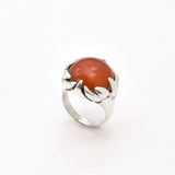 Carnelian Ring - Boho Statement Ring - Solitaire Carnelian Ring