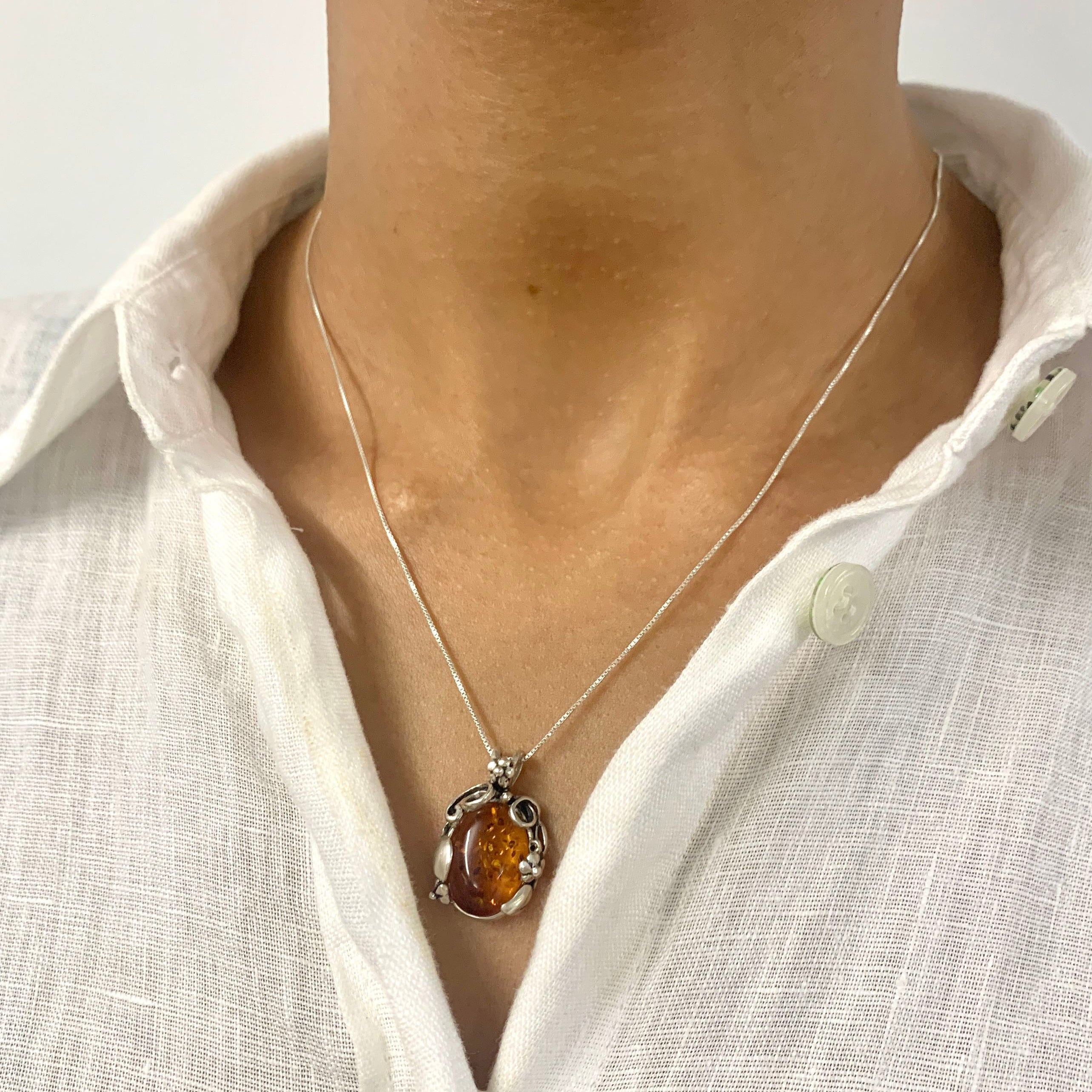 2797-P-nAMB: Sterling Silver 925 Natural Amber