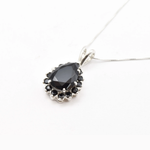 Stunning Large Onyx Pendant Necklace – Vintage Teardrop Design in 925 Sterling Silver, ideal for gifting and daily wear.