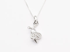 PG2018CZ-P-cCCZ: Sterling Silver 925 Created CZ Diamond