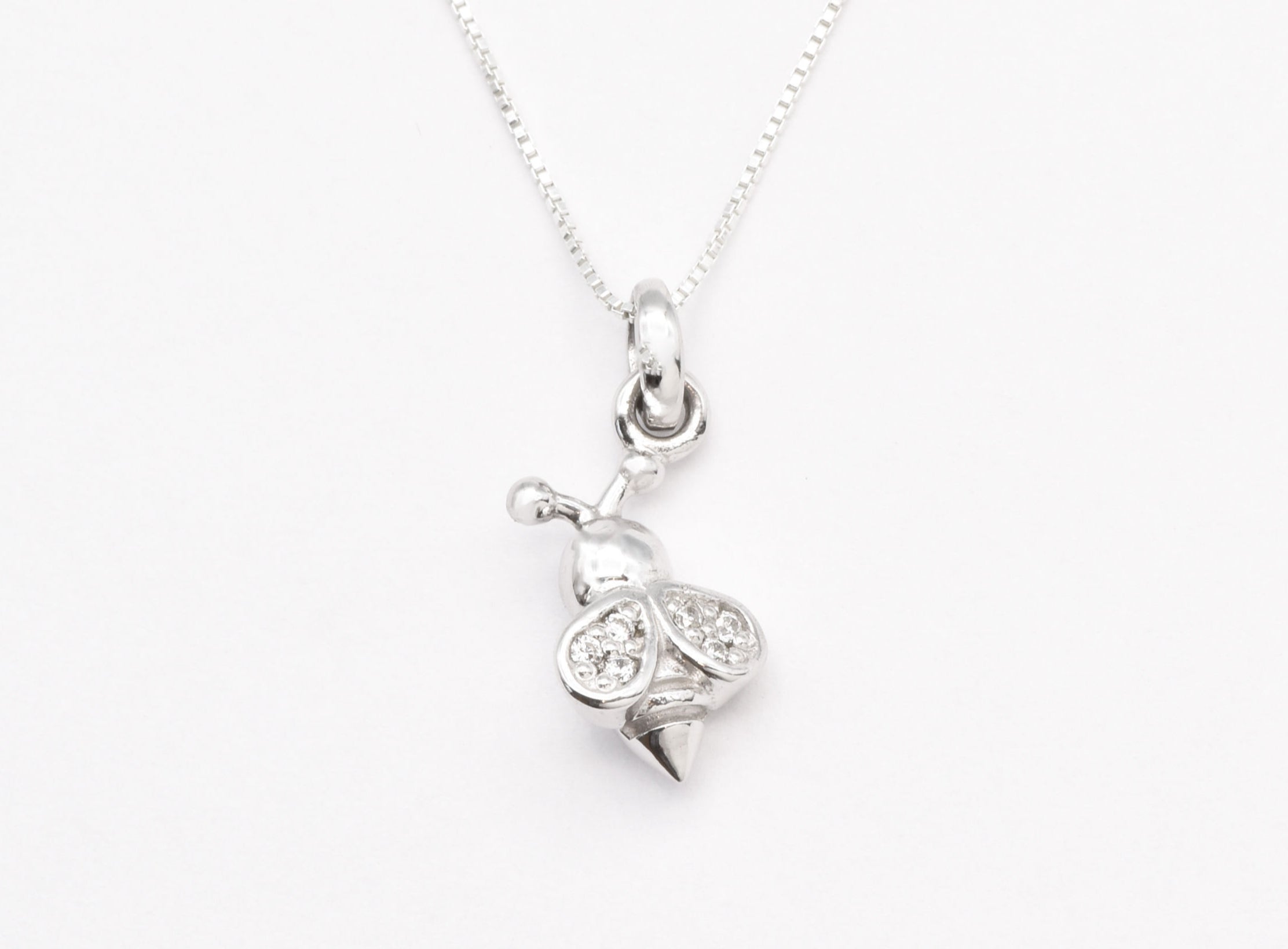 PG2018CZ-P-cCCZ: Sterling Silver 925 Created CZ Diamond