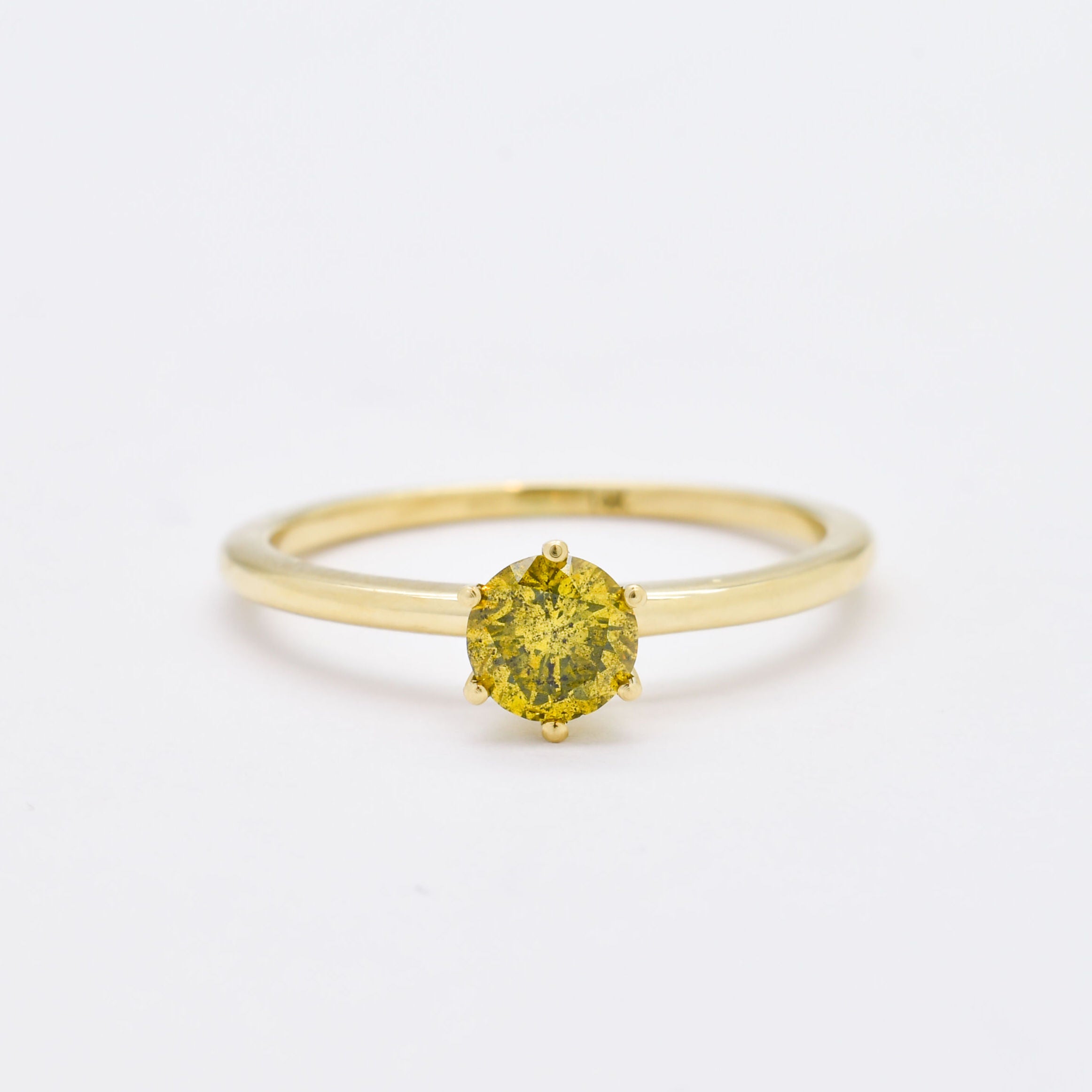 RS-029-R-nYDI: 14k Yellow Gold Diamond