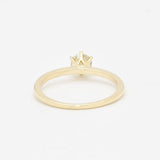 Elegant 14k Yellow Gold Ring with Natural White Diamond, April Birthstone gift symbolizing commitment, ideal for special occasions.