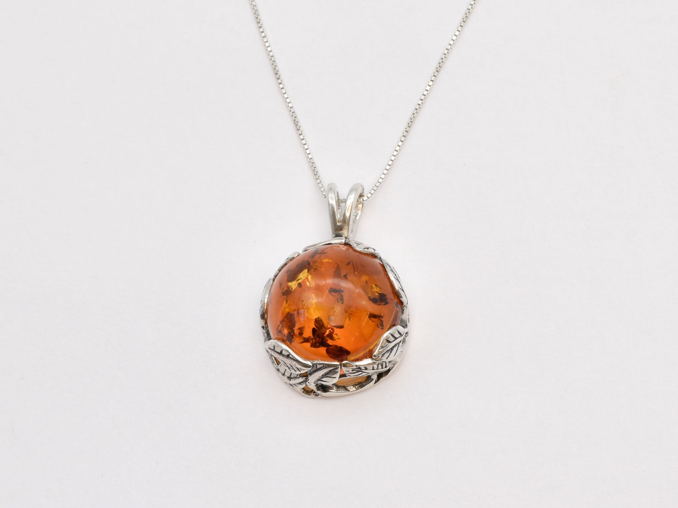 2832-P-nAMB: Sterling Silver 925 Natural Amber