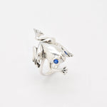 2332-R-cSAP: Sterling Silver 925 Created Sapphire