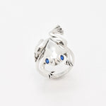 2332-R-cSAP: Sterling Silver 925 Created Sapphire