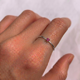 Certified Ruby Ring - Real Gold Ruby Ring - Dainty Ruby Ring