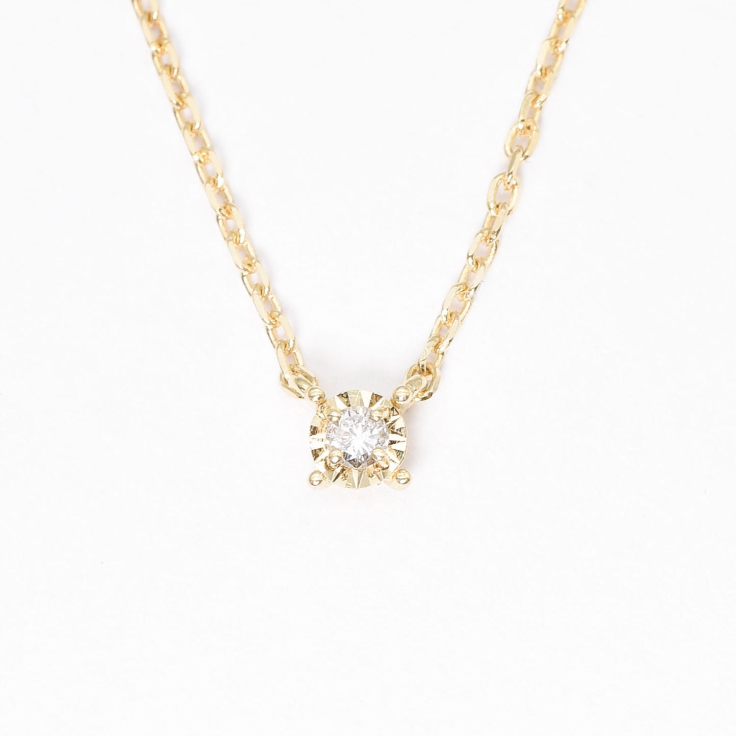 CERTIFIED Diamond Necklace - 14k Solid Gold Necklace - Dainty Real Diamond Necklace
