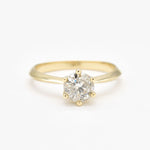 1 Carat Real Diamond Ring - Classy Engagement Solitaire Ring - Solid 14k Gold Certified Ring