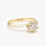 1 Carat Real Diamond Ring - Classy Engagement Solitaire Ring - Solid 14k Gold Certified Ring