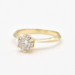 1 Carat Real Diamond Ring - Classy Engagement Solitaire Ring - Solid 14k Gold Certified Ring