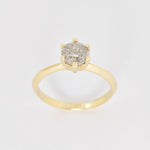 1 Carat Real Diamond Ring - Classy Engagement Solitaire Ring - Solid 14k Gold Certified Ring