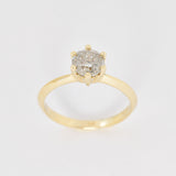 1 Carat Real Diamond Ring - Classy Engagement Solitaire Ring - Solid 14k Gold Certified Ring