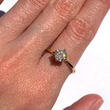 CERTIFIED 1 Carat Diamond Ring - Solid 14k Gold Ring - Real Diamond Engagement Ring