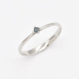 Rose Gold Blue Diamond Ring - Genuine Blue Diamond Ring - Solid Rose Gold Promise Ring