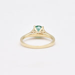 Certified Emerald Gold Ring - Genuine Emerald Solitaire Ring - 1 Carat Emerald Gold Ring