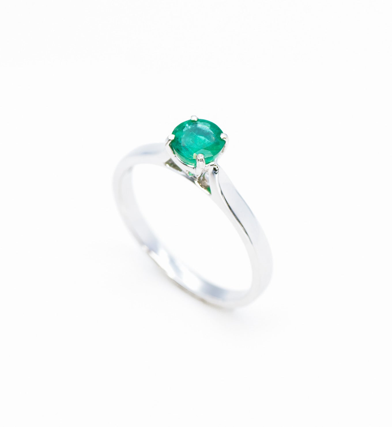 Certified Emerald Ring - 18k Solid Gold Ring - Real Zambian Emerald Ring