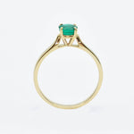 Certified Emerald Ring - 18k Solid Gold Ring - Real Zambian Emerald Ring (41097003630658)
